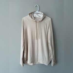 Ascend Cream Leopard-Print Hooded Pullover